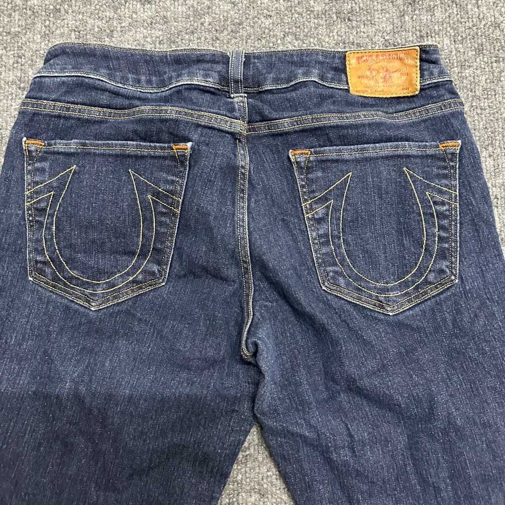 True Religion Jeans Womens Size 28 Dark Wash Skinny Low Rise Made in USA Casual